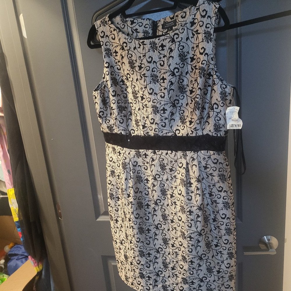 Black and champagne dress with sparkle